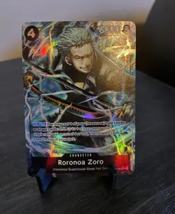 Bandai One Piece Card Game Roronoa Zoro OP10-095 OP10 Holo Alt Art Rare EN - Image 1