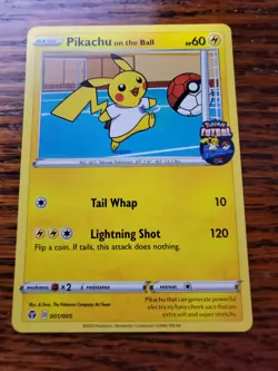 NM Pikachu on the Ball - (Pokemon Futsal) 001/005 Promo Pokemon Card - Image 1