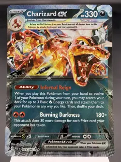 Charizard ex 054/091 - Ultra Rare Holo - Paldean Fates Pokemon Card NM - Image 1