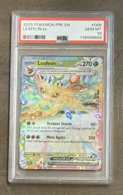 Leafeon EX Pokemon Prismatic Evolutions Card 006/131 PSA 10 Gem Mint 🔥🔥🔥 - Image 1