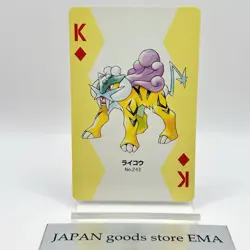 Pokemon Raikou #243 Playing Cards Gold Poker Pichu Nintendo Japanese Japan Rare - Image 1