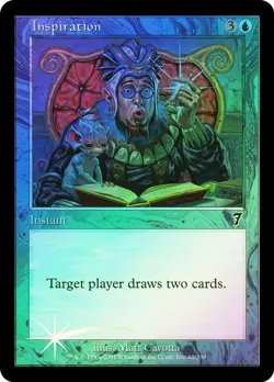 MTG Inspiration FOIL NM 7th Edition 7ED Magic Gathering card old school - Image 1
