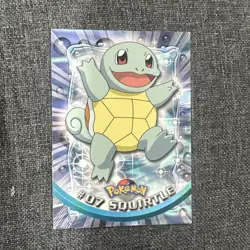 Squirtle #7 Blue Logo 1999 Topps TV Series 1 Nintendo Pokemon Card - Image 1