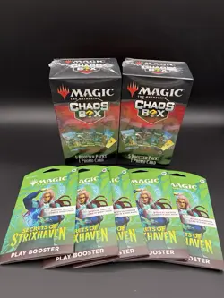 2026 Magic The Gathering CHAOS BOX 5 Booster Packs 1 Promo Card +5 Booster Packs - Image 1