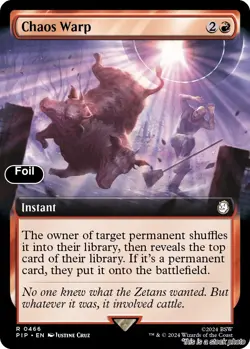 MTG Chaos Warp (Extended Art) [PIP - 466] MP Foil - Image 1