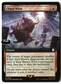 MTG Chaos Warp (Extended Art) [PIP - 466] MP Foil - Image 2