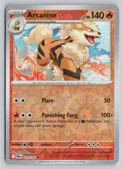 ARCANINE 028/182 UNCOMMON DESTINED RIVALS POKEMON REVERSE HOLO NM - Image 1