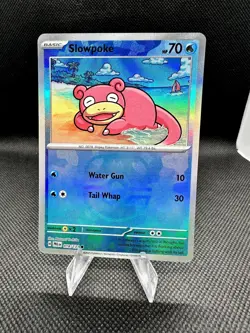 Slowpoke 018/131 Common Prismatic Evolutions Pokemon Masterball Holo Near Mint - Image 1