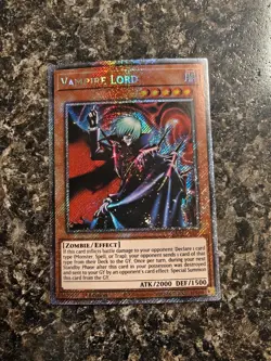 Yugioh Vampire Lord - RA03-EN128 - Platinum Secret Rare - NM - Image 1