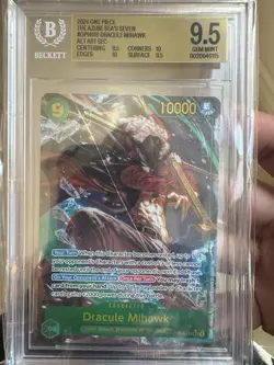 2026 One Piece Seas Seven OP14 Dracule Mihawk Alt ART New BGS 9.5 Gem Mint - Image 2