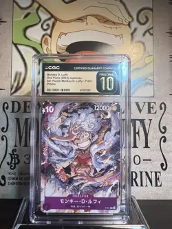 2024 ONE PIECE CCG JPN MONKEY D. LUFFY PROMO PURPLE P-041 CGC 10 PRISTINE B PT - Image 1