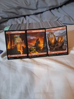 x3 Mountain FIN Final Fantasy MTG 303 304 305 FULL ART BASIC LAND M/NM - Image 1