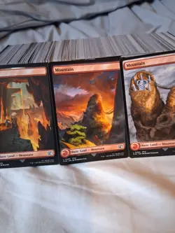 x3 Mountain FIN Final Fantasy MTG 303 304 305 FULL ART BASIC LAND M/NM - Image 3