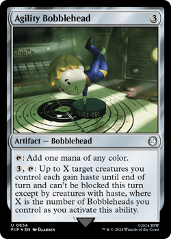 Agility Bobblehead (Surge Foil) [Fallout] Magic MTG - Image 1