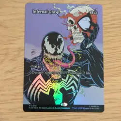 FOIL Infernal Grasp Borderless MTG Spider Man NM *IN HAND SHIPS NOW* - Image 1