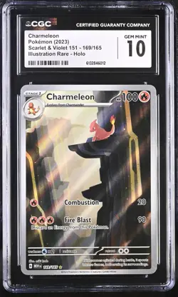 2023 POKEMON MEW EN-151 ILLUSTRATION RARE #169 CHARMELEON CGC 10 - Image 1