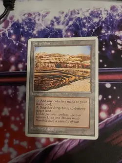 Magic the Gathering Strip Mine 4th Edition - Image 1
