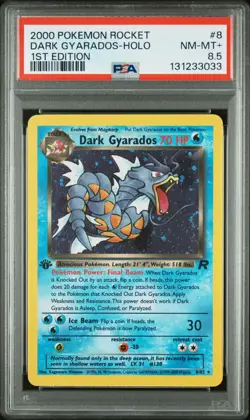 2000 POKEMON ROCKET 1ST ED #8 DARK GYARADOS-HOLO PSA 8.5 - Image 1