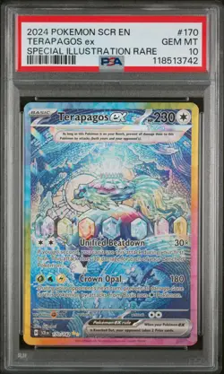 2024 POKEMON SCR EN-STELLAR CROWN #170 TERAPAGOS EX PSA 10 - Image 1