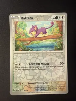 Rattata 019/165 Reverse Holo SV 151- Pokemon Card - Image 1