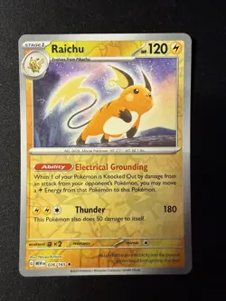 Raichu 026/165 Reverse Holo SV 151- Pokemon Card - Image 1