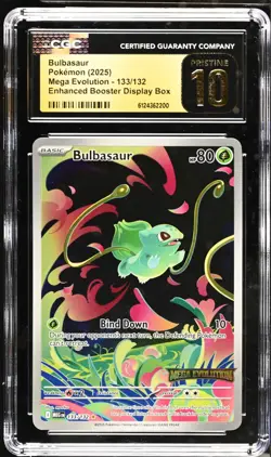 2025 POKEMON MEGA EVOLUTION #133 BULBASAUR STAMPED CGC PRISTINE 10 - Image 1