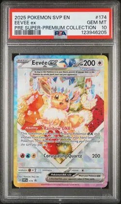 2025 POKEMON PRISMATIC EVOLUTIONS #174 EEVEE EX PSA 10 - Image 1