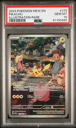 2023 POKEMON MEW EN-151 ILLUSTRATION RARE #173 PIKACHU PSA 10 - Image 1