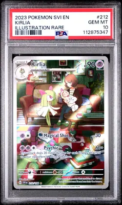 2023 POKEMON SVI EN-SCARLET & VIOLET ILLUSTRATION RARE #212 KIRLIA PSA 10 - Image 1