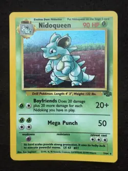 1999 Pokemon TCG Nidoqueen 7/64 Jungle Holo Rare (LP) - Image 1