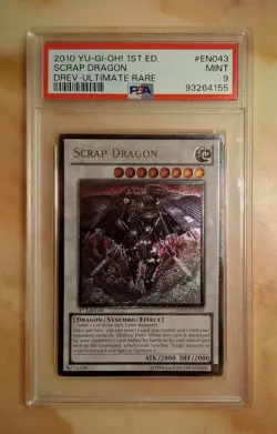 Yu-Gi-Oh 2010 Scrap Dragon PSA 9 MINT DREV-EN043 1st Edition Ultimate Rare! - Image 1