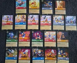 Disney Lorcana Classic Characters Lot Of 20 Mixed Sets Rares And Uncommons - Image 1
