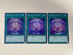 Yugioh - Dark Magic Veil x 3 - 1st Edition Secret Rare NM - Free Holo Card - A - Image 1