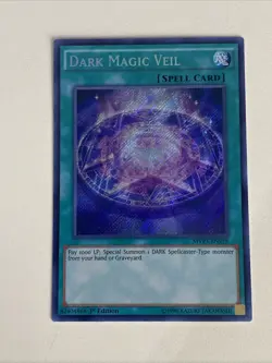 Yugioh - Dark Magic Veil x 3 - 1st Edition Secret Rare NM - Free Holo Card - A - Image 2