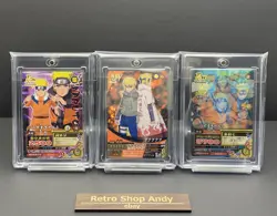 NARUTO DATA CARDDASS Promo Cards Uzumaki Naruto Rare 4th Hokage Namikaze Minato - Image 1