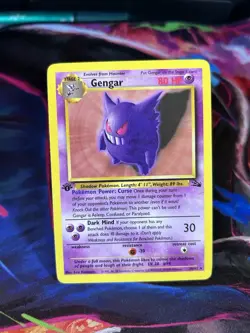 First Edition Gengar Fossil Non Holo 20/62 LP Pokemon Card - Image 1
