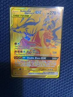 Pokemon TCG Reshiram & Charizard GX SM247 Tag Team Promo Card NM Condition - Image 2