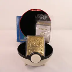 Pokemon 23k Gold Plated Togepi Trading Card USED Limited Ed. Pokeball Case COA - Image 1