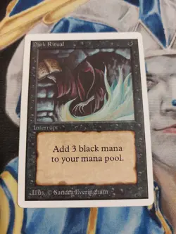Dark Ritual MTG Unlimited Common Black Instant Heavily Played x1 GG77 - Image 1