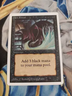 Dark Ritual MTG Unlimited Common Black Instant Heavily Played x1 GG77 - Image 2