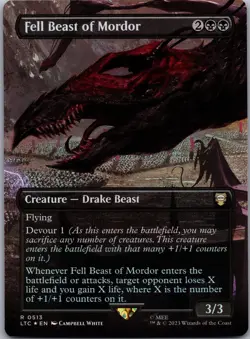 Fell Beast of Mordor (Borderless) 513 Tales of Middle-earth Foil NM - Image 1