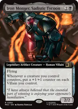 x1 Iron Monger, Sadistic Tycoon - Extended Art R MTG Commander: Marvel Super Her - Image 1