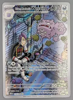 Team Rocket's Weezing IR 199/182 DRI ENG Destined Rivals NM Pokemon Card TCG - Image 1