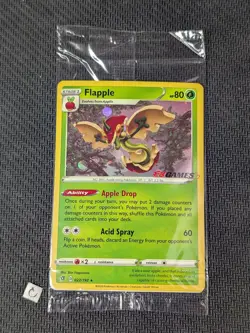Flapple 022/192 - Rebel Clash EB Games Stamped Promo Sealed Pokemon TCG NM - Image 1