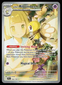 Lillie's Ribombee 164/159 Holo Illustration Rare Journey Together Pokemon Card - Image 1