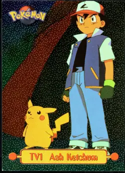 topps Pokemon TV Animation Edition Series 1 Holo Foil TV1 Ash Ketchum - Image 1