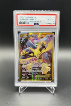 Pokemon Alakazam EX 125/124 Full Art Secret Rare XY Fates Collide PSA 6 - Image 1