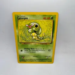 Caterpie 45/102 Common Base Set Unlimited Pokemon Lightly Played - Image 1