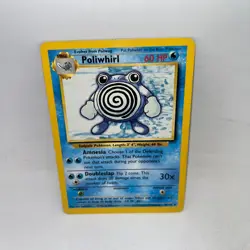 Poliwhirl 38/102 Uncommon Base Set Unlimited Pokemon Damaged - Image 1