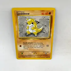 Sandshrew 62/102 Common Base Set Unlimited Pokemon Heavily Played - Image 1